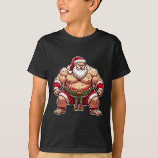 T-shirt Sumo Santa Japanese Wrestler Japan Cool Christmas 