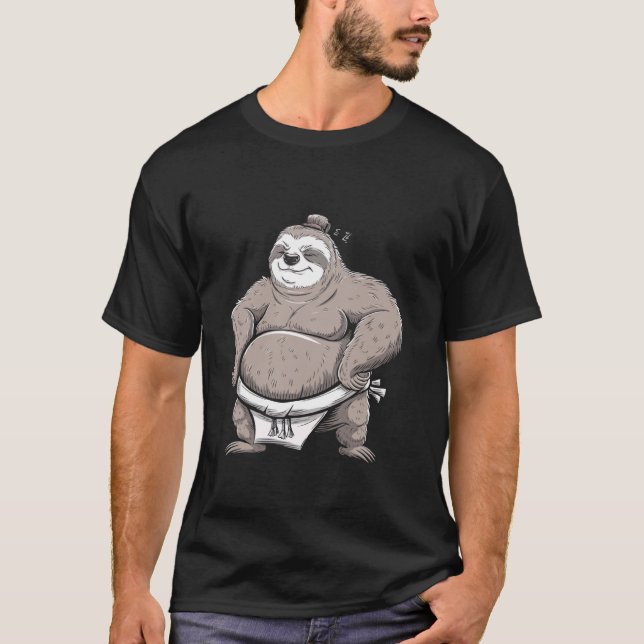 T-shirt Sumo Wresting Sloth Martial Arts Drôle Pour Les En (Devant)