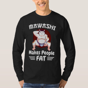 T-shirt Sumo Wrestler Chat À Mawashi Rend Les Gens Gras