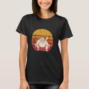 T-shirt Sumo Wrestler Chat Vintage Sumo Lutte japonaise