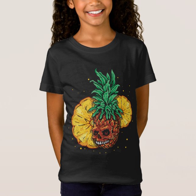 T-Shirt Sun Beach 2022 Skeleton Pineapple Fruit Tropical S (Devant)