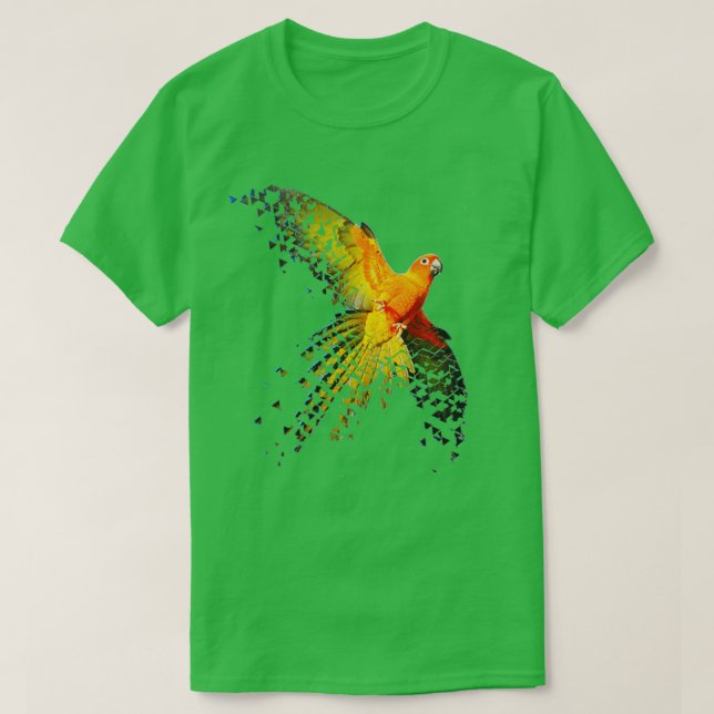 T-shirt Sun Conure Beautiful Dispersé Flying Design (Design devant)