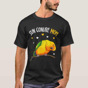 T-shirt Sun Conure Maman Drôle Parrot Oiseau Femme Amoureu