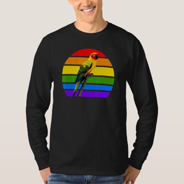 T-shirt Sun Conure Rainbow Bird Birdwatcher Diversity Bird (Devant)