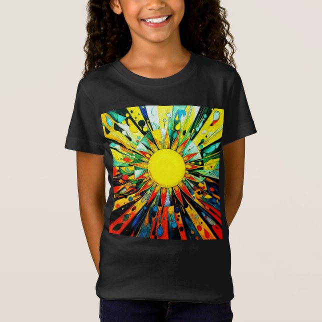 T-Shirt Sun En Abstrait 910 (Devant)