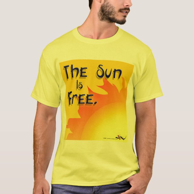 T-shirt Sun est pièce en t libre (Devant)