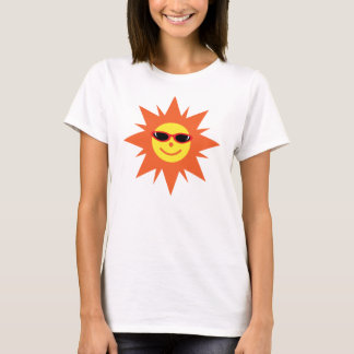 T-shirt Sun heureux avec des lunettes de soleil