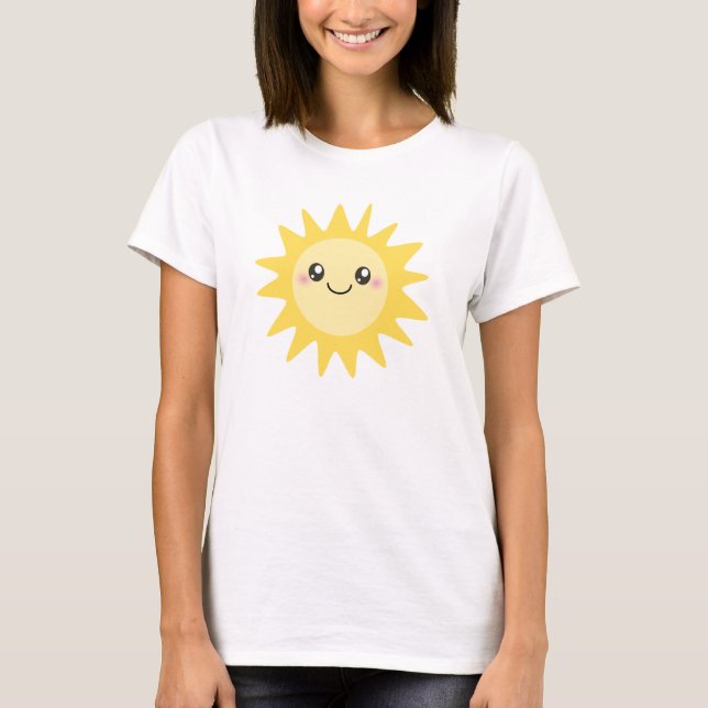 T-shirt Sun heureux mignon (Devant)