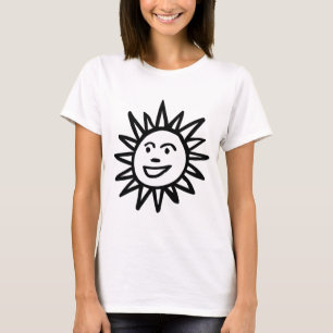 T-shirt Sun Motif à main