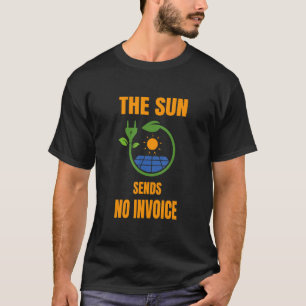 T-shirt Sun No Facture Solaire Système Solaire Alimentatio
