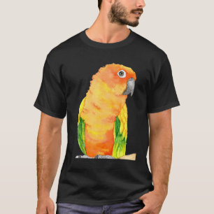 T-shirt Sun Parakeet Aquarelle Oiseau Parrot Peinture à l'