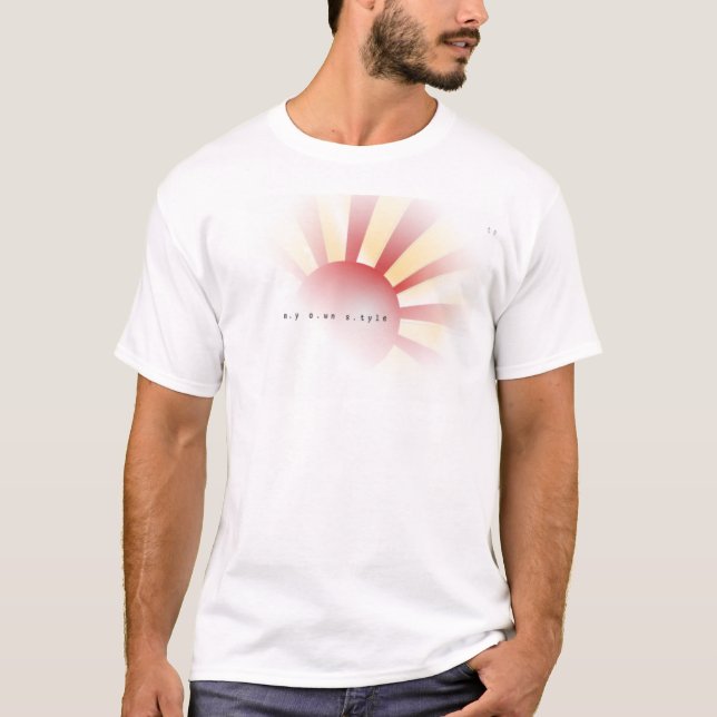 T-shirt Sun rouge se levant (Devant)