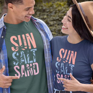 T-shirt Sun Salt Sand Summer Beach Citation Unisex