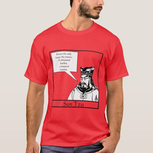 T-shirt Sun Tzu et citation (Devant)