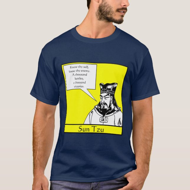 T-shirt Sun Tzu et citation (Devant)