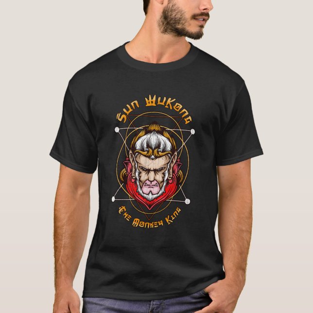 T-shirt Sun Wukong Monkey King Mythe chinois pour Wuxia Ku (Devant)