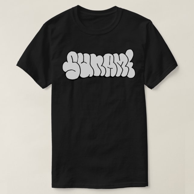 T-shirt sunami style Sticker (Design devant)