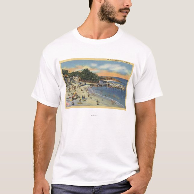 T-shirt Sunbathers et nageurs à la plage (Devant)