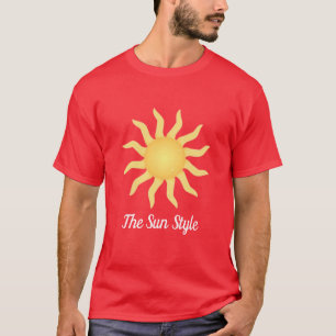 T-shirt Sunburst minimaliste - Énergie radieuse et chaleur