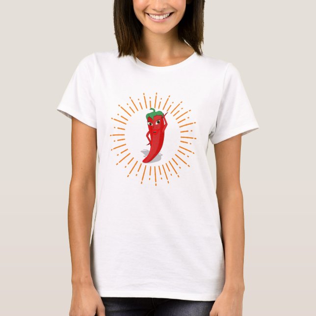 T-shirt Sunburst Red Hot Pepper Diva (Devant)