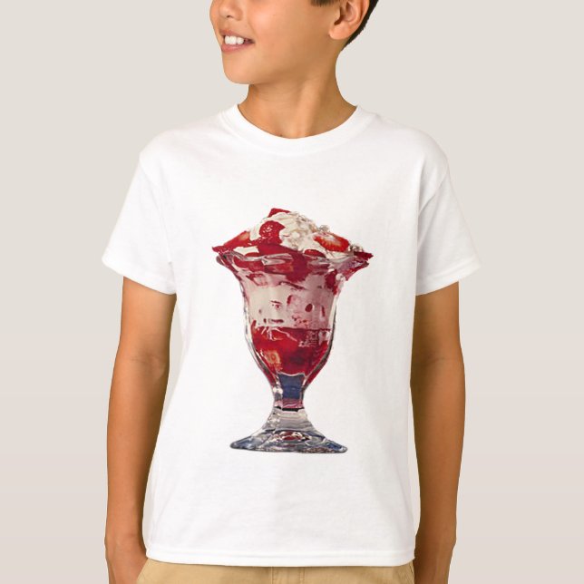 T-shirt Sundae aux fraises (Devant)