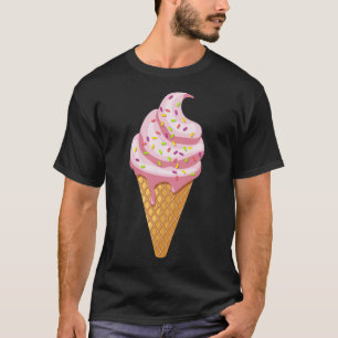 T-shirt sundae fraise en cône gaufre avec garniture T-Sh