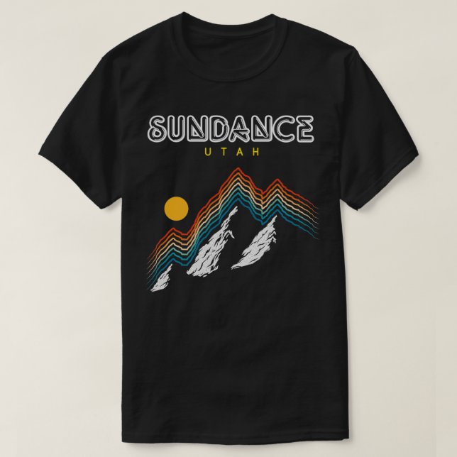 T-shirt Sundance Utah USA randonnée et escalade 1980 Retro (Design devant)