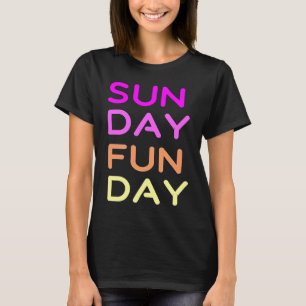 T-shirt SUNDAY FUN DAY Sport Football Lettres graphiques