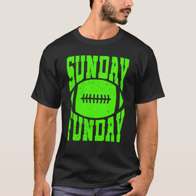 T-shirt Sunday Funday Football Quote for Sport  5 (Devant)