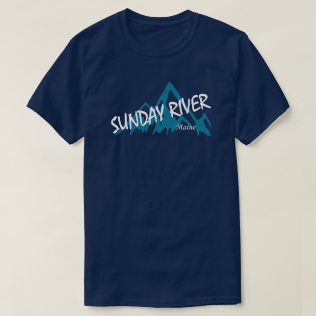 T-shirt Sunday River Maine Montagnes (Design devant)
