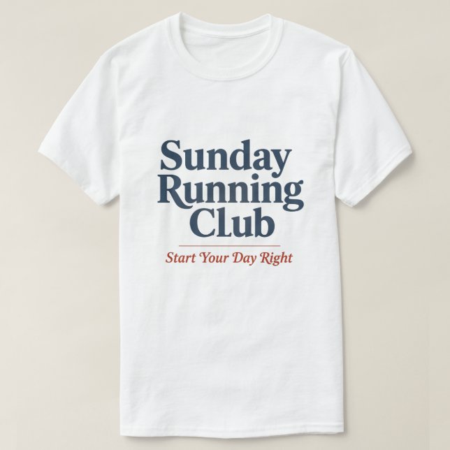 T-shirt Sunday Running Club Motivational Run Club (Design devant)