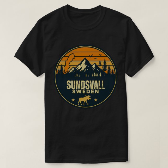 T-shirt Sundsvall, Suède Sverige (Design devant)