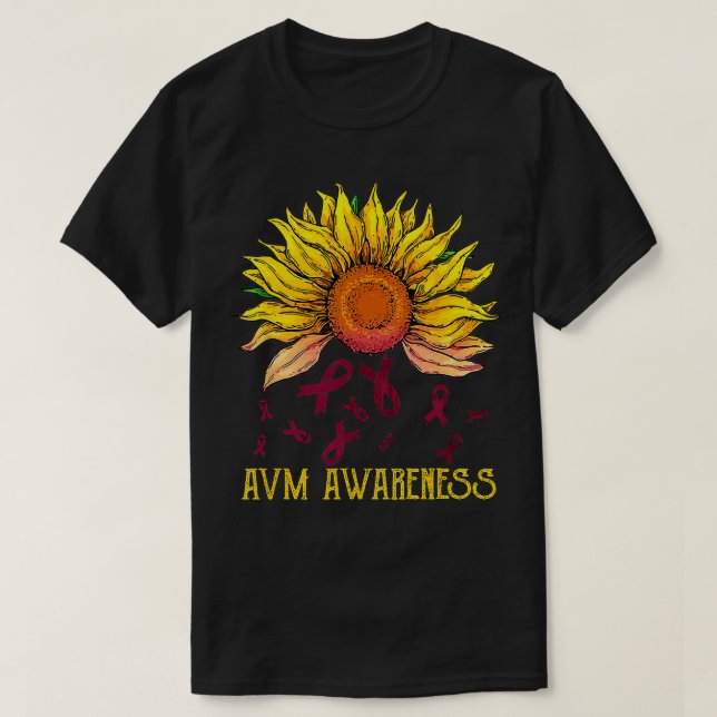 T-shirt Sunfleur de sensibilisation AVM (Design devant)