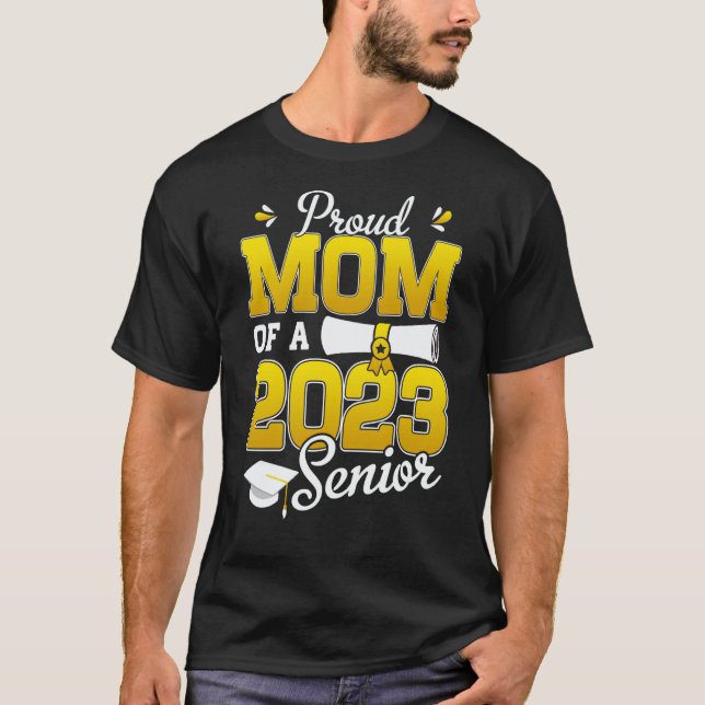 T-shirt Sunflower 2023 Proud Mom Of A 2023 Senior Graduati (Devant)
