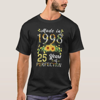 T-shirt Sunflower 25e anniversaire pour femmes Floral Best