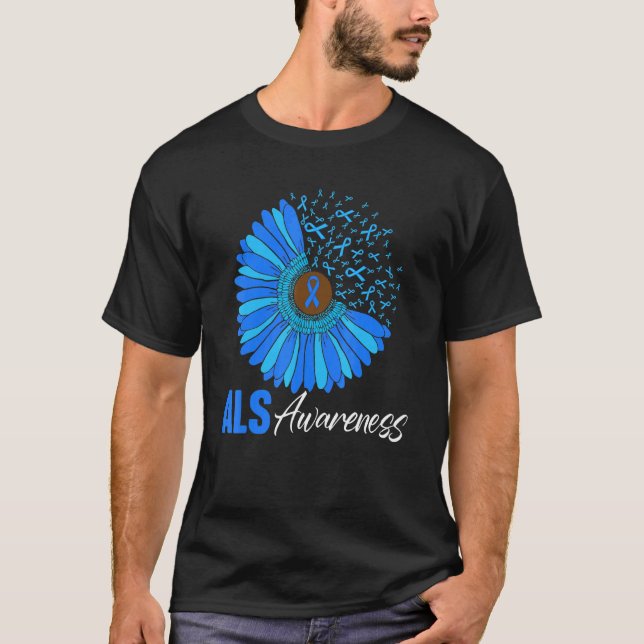 T-shirt Sunflower Als Sensibilisation Ribbon Supporter Gue (Devant)