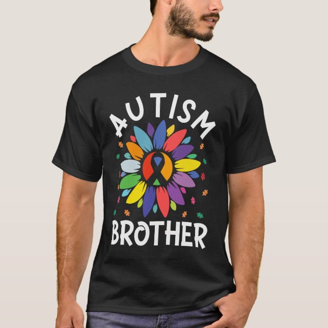 T-shirt Sunflower Autism Awareness Day Matching Autism Bro (Devant)
