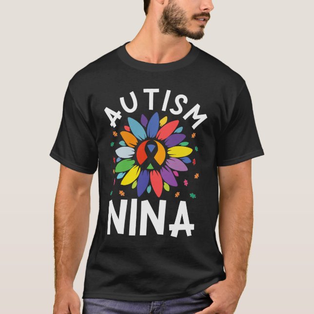 T-shirt Sunflower Autism Awareness Day Matching Family Aut (Devant)