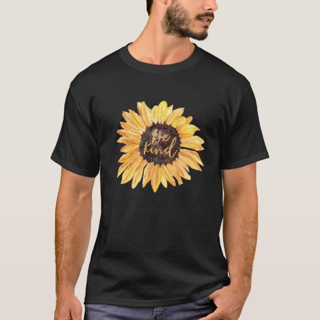 T-shirt Sunflower Be Kind Aquarelle Anti-harcèlement Artis (Devant)