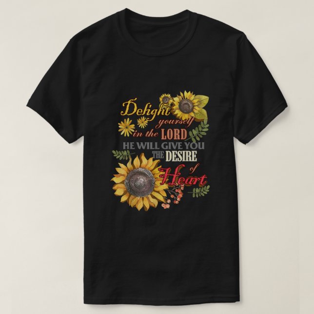T-shirt Sunflower Béni Fille Filles Femmes Chrétiennes du  (Design devant)