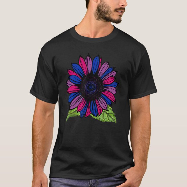 T-shirt Sunflower Bisexualité Drapeau Bisexuel Lgbt Pride  (Devant)