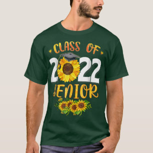 T-shirt Sunflower Classe De 2022 Aînés Diplômés 22 Colle