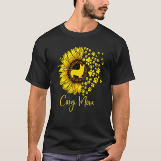 T-shirt Sunflower Corgi Maman Corgi Fête des mères