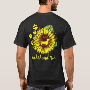T-shirt Sunflower Dachshund Maman Chien Maman Cool Présent