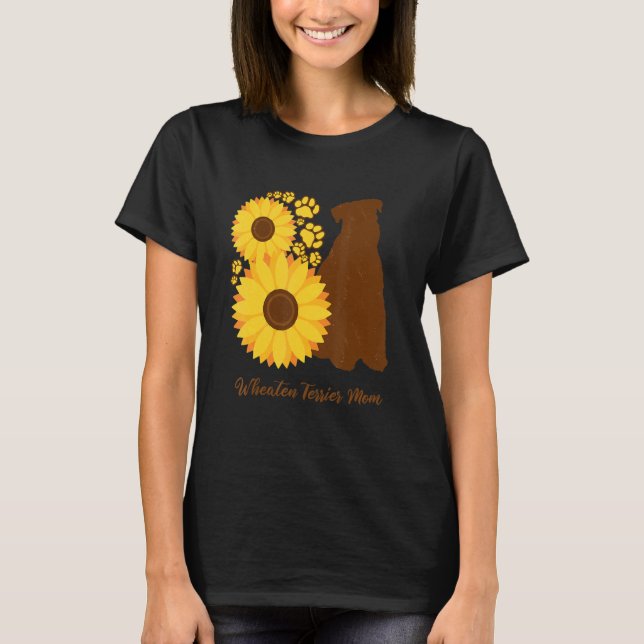 T-shirt Sunflower Dog Mom - Wheatie Wheaten Terrier (Devant)