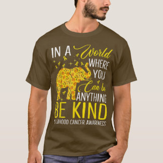 T-shirt Sunflower Elephant Be Kind Children Cancer Award