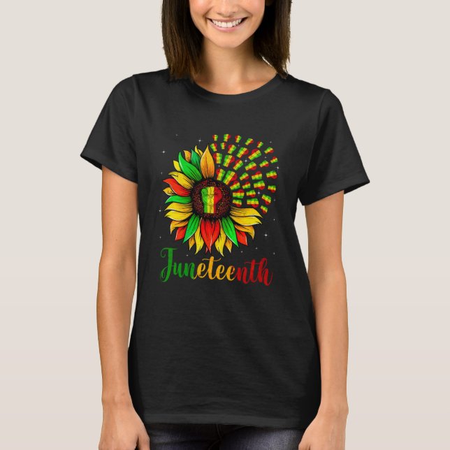 T-shirt Sunflower Fist African American Pride Black Histor (Devant)