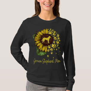 T-shirt Sunflower German Shepherd Maman Amoureux des chien