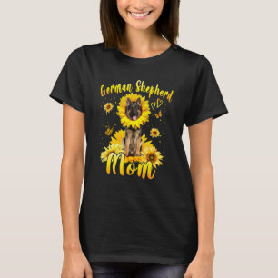 T-shirt Sunflower German Shepherd Maman Chien Fête des mèr