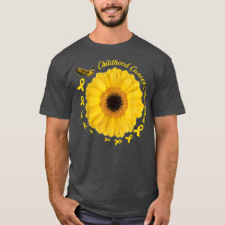 T-shirt Sunflower Gold Ribbon Sensibilisation au cancer ch